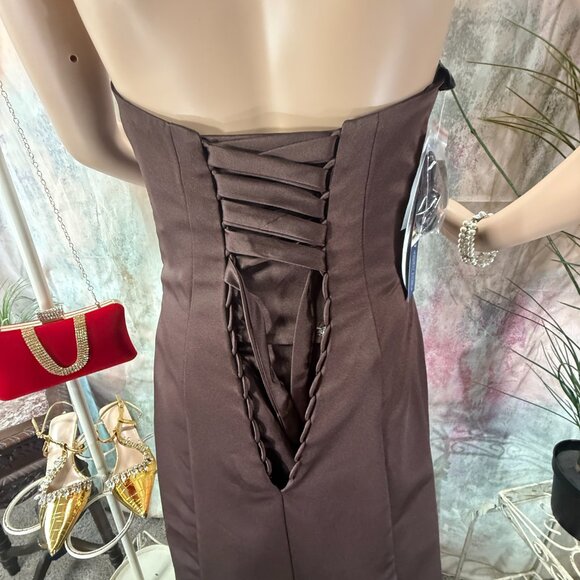 New📌Alfred Angelo Crystal Beading Draped Bodice Bridesmaid - Formal -Prom Dress - Picture 8 of 15